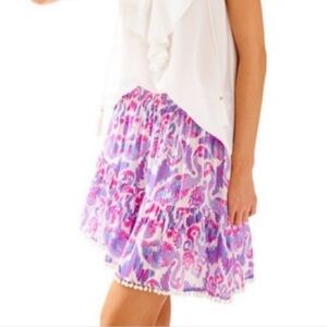 Lilly Pulitzer Evelyn Mini Skirt in Amethyst Beach Bathers size medium